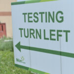 testing turn left sign